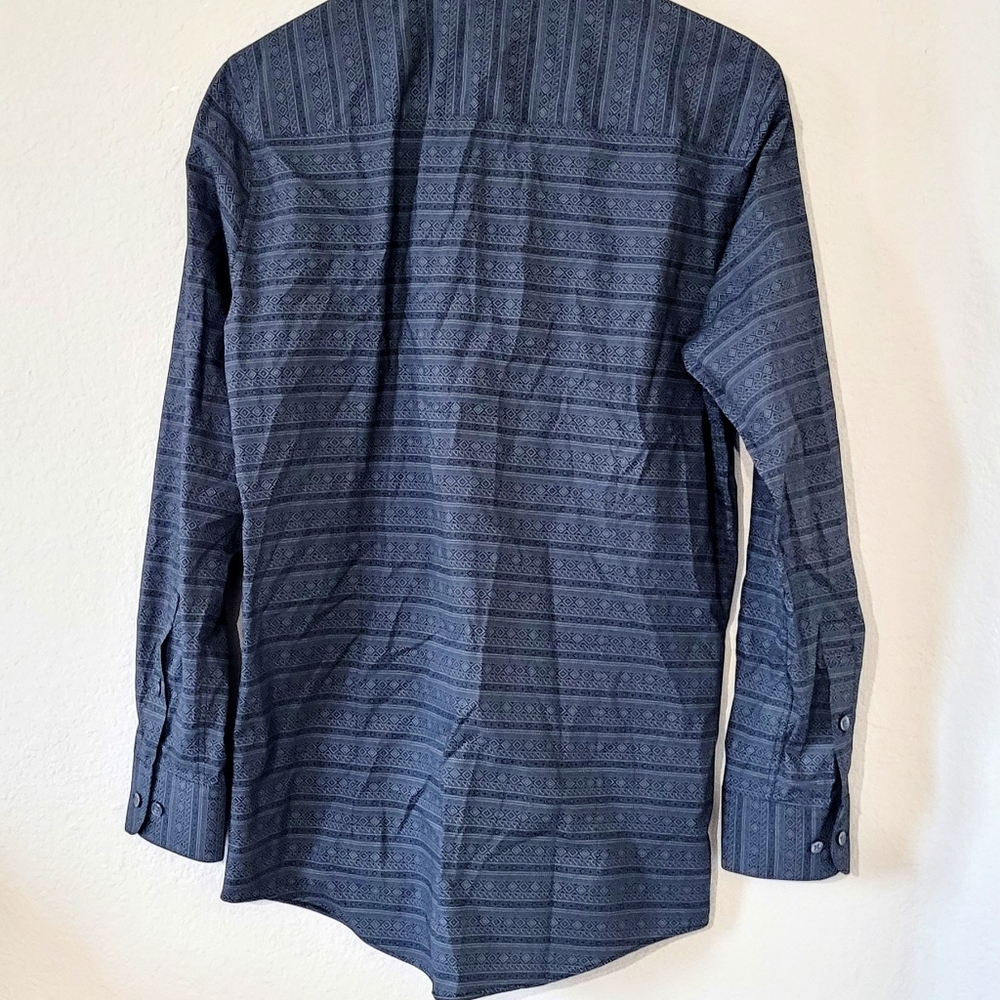 SLIM FIT Gray/ Black Dress Shirt - Picture 2 of 4